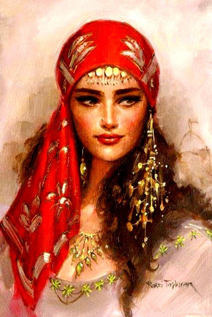 gipsy-vrouww-rode-doek